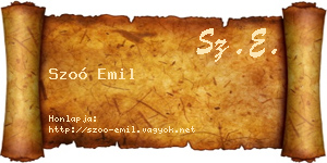 Szoó Emil névjegykártya