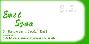 emil szoo business card